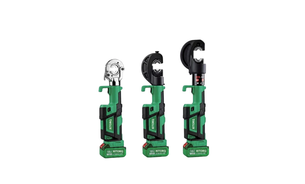 18V lithium-ion hydraulisk crimpeværktøj — 60-120kN kraft, til 10-400mm² Cu/Al-kabelterminaler