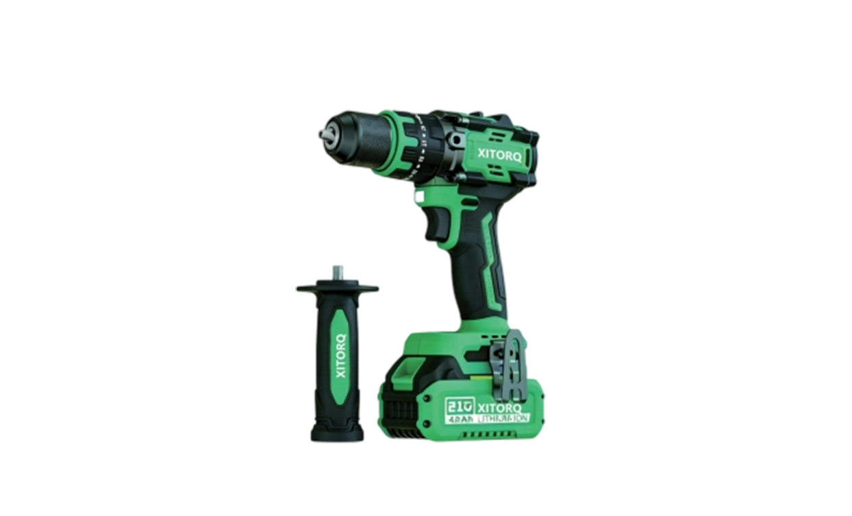 XJ.608 21V lithium-ion børsteløs hammerboremaskine/driver — 100N·m moment, anti-tilbageslagskontrol